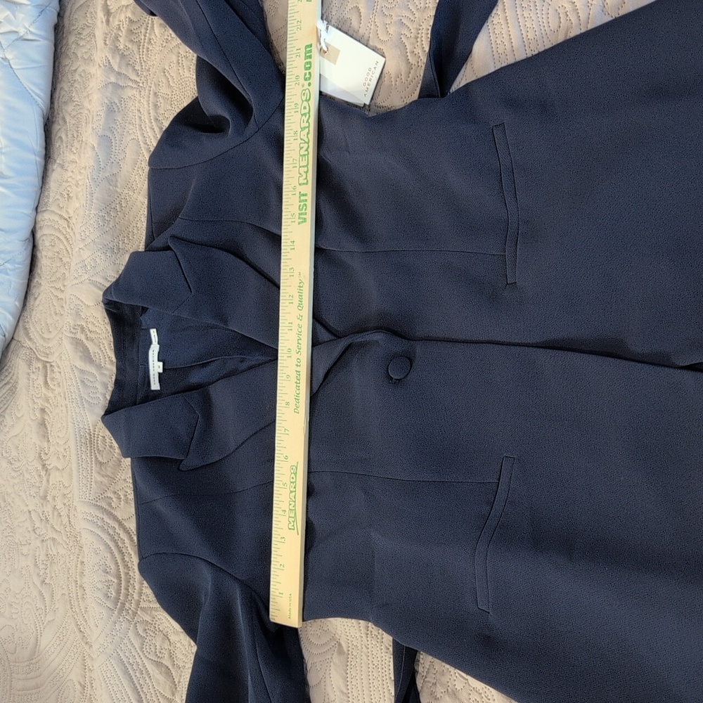 Good American Belted Blazer Navy 2 - Picture 6 of 8